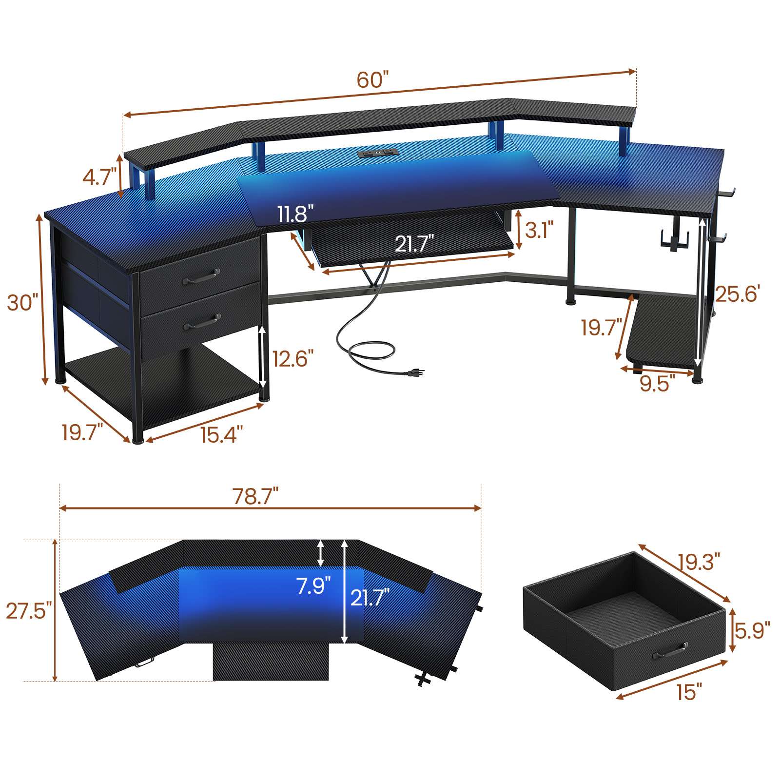 2 person desk
